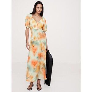 NWT Banana Republic Crepe V-Neck Maxi Dress sz 18
